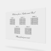 Elegant 5 Tafel Zitkaart Acryl Teken Acryl Bord (Hoek)