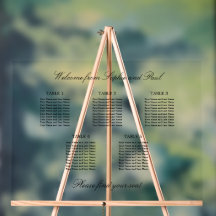 Elegant 5 Tafel Zitkaart Acryl Teken