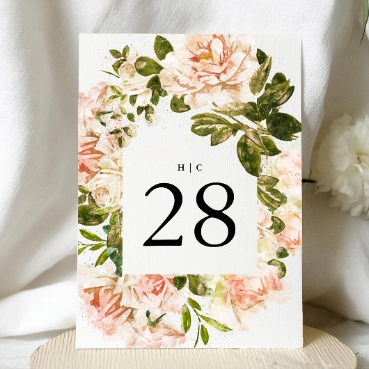 Elegant 5 x 7 Bloemen Trouwtafel Nummers