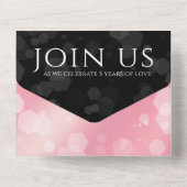 Elegant 5e Roos Quartz Wedding Jubileum All In One Uitnodiging (Achterkant)