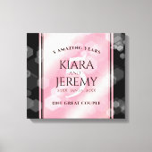 Elegant 5e Roos Quartz Wedding Jubileum Canvas Afdruk (Voorkant)