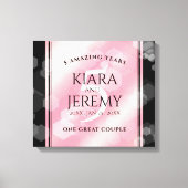 Elegant 5e Roos Quartz Wedding Jubileum Canvas Afdruk (Voorkant)