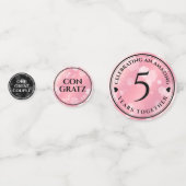 Elegant 5e Roos Quartz Wedding Jubileum Confetti (Voorkanten)