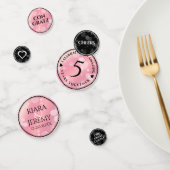 Elegant 5e Roos Quartz Wedding Jubileum Confetti (Groep)