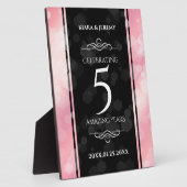 Elegant 5e Roos Quartz Wedding Jubileum Fotoplaat (Zijkant)