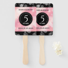 Elegant 5e Roos Quartz Wedding Jubileum Handwaaier