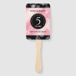 Elegant 5e Roos Quartz Wedding Jubileum Handwaaier