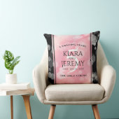 Elegant 5e Roos Quartz Wedding Jubileum Kussen (Stoel)