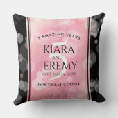 Elegant 5e Roos Quartz Wedding Jubileum Kussen (Achterkant)