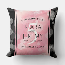 Elegant 5e Roos Quartz Wedding Jubileum Kussen