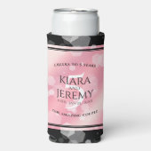 Elegant 5e Roos Quartz Wedding Jubileum Seltzer Blikjeskoeler (Seltzer Voorkant)