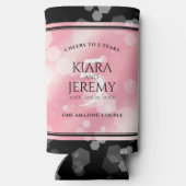 Elegant 5e Roos Quartz Wedding Jubileum Seltzer Blikjeskoeler (Achterkant)