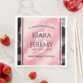 Elegant 5e Roos Quartz Wedding Jubileum Servet (Insitu)