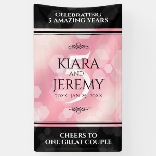 Elegant 5e Roos Quartz Wedding Jubileum Spandoek