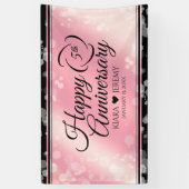 Elegant 5e Roos Quartz Wedding Jubileum Spandoek (Verticaal)