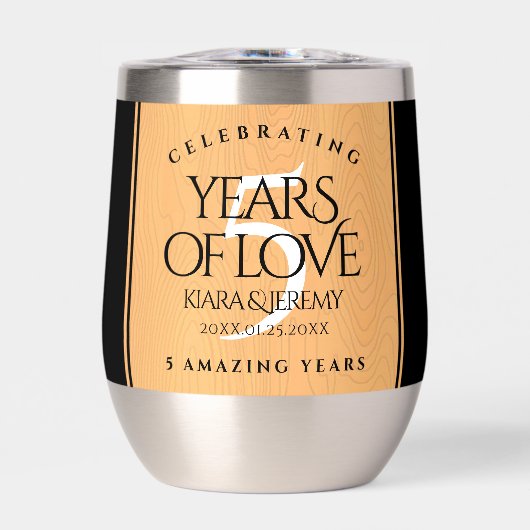 Elegant 5th Wood Wedding Jubileum Celebration (Voorkant)