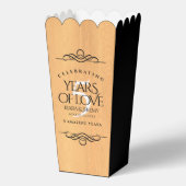 Elegant 5th Wood Wedding Jubileum Celebration Bedankdoosjes (Voorkant)