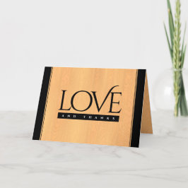Elegant 5th Wood Wedding Jubileum Celebration Bedankkaart