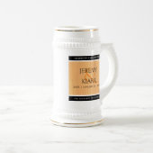 Elegant 5th Wood Wedding Jubileum Celebration Bierpul (Voorkant rechts)