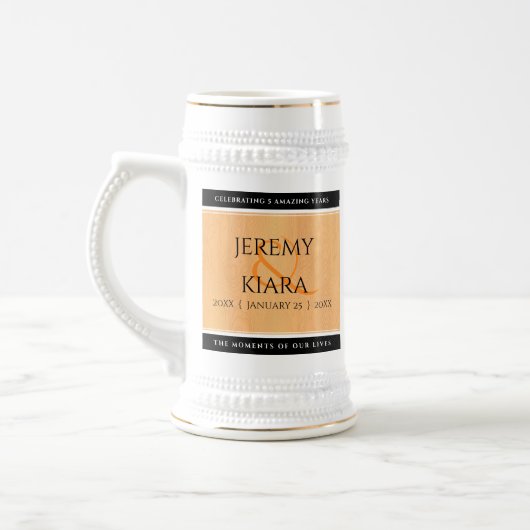 Elegant 5th Wood Wedding Jubileum Celebration Bierpul (Links)