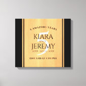 Elegant 5th Wood Wedding Jubileum Celebration Canvas Afdruk (Voorkant)