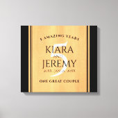 Elegant 5th Wood Wedding Jubileum Celebration Canvas Afdruk (Voorkant)