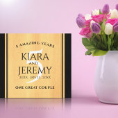 Elegant 5th Wood Wedding Jubileum Celebration Canvas Afdruk