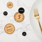 Elegant 5th Wood Wedding Jubileum Celebration Confetti (Groep)