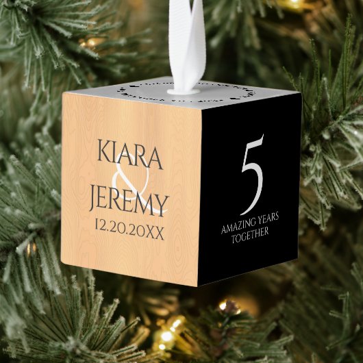 Elegant 5th Wood Wedding Jubileum Celebration Decoratie (Boom)