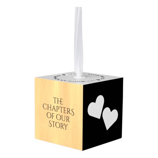 Elegant 5th Wood Wedding Jubileum Celebration Decoratie (Achter hoekig)