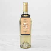 Elegant 5th Wood Wedding Jubileum Celebration Flessenhanger (Op fles)