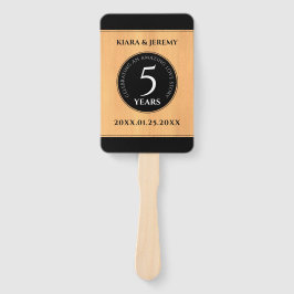 Elegant 5th Wood Wedding Jubileum Celebration Handwaaier