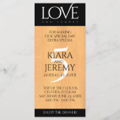 Elegant 5th Wood Wedding Jubileum Celebration Menu (Achterkant)