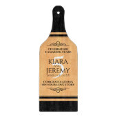 Elegant 5th Wood Wedding Jubileum Celebration Snijplank (Voorkant)