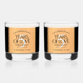 Elegant 5th Wood Wedding Jubileum Celebration Whisky Glas (Voorkant)