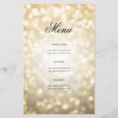 Elegant 60 Birthday Program Licht Gold Menu (Achterkant)