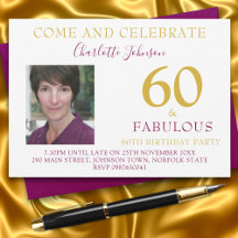 Elegant 60 en Fabulous Foto 60ste verjaardag