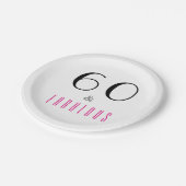 Elegant 60 en fantastisch 60ste verjaardagsfeest papieren bordje (Gekanteld)