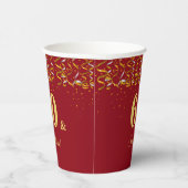 Elegant 60 en feestdag in Bourgogne Papieren Bekers (Rechts)