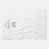 Elegant 60, wat grappig citaat 60th Birthday Theedoek (Horizontaal)