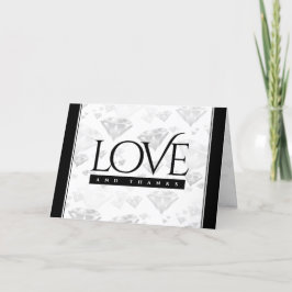 Elegant 60e 75e Diamond Bruiloft Jubileum Bedankkaart