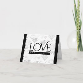 Elegant 60e 75e Diamond Bruiloft Jubileum Bedankkaart