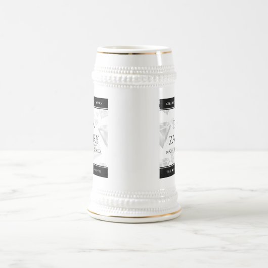 Elegant 60e 75e Diamond Bruiloft Jubileum Bierpul (Center)