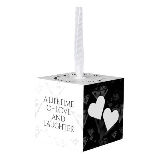 Elegant 60e 75e Diamond Bruiloft Jubileum Decoratie (Achter hoekig)