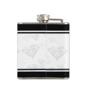 Elegant 60e 75e Diamond Bruiloft Jubileum Heupfles (Achterkant)