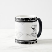 Elegant 60e 75e Diamond Bruiloft Jubileum Magische Mok (Voorkant rechts)