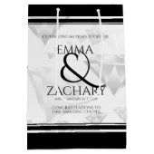 Elegant 60e 75e Diamond Bruiloft Jubileum Medium Cadeauzakje (Achterkant)