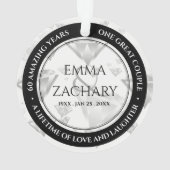 Elegant 60e 75e Diamond Bruiloft Jubileum Ornament (achterkant)