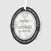 Elegant 60e 75e Diamond Bruiloft Jubileum Ornament (voorkant)