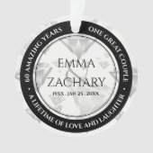 Elegant 60e 75e Diamond Bruiloft Jubileum Ornament (voorkant)